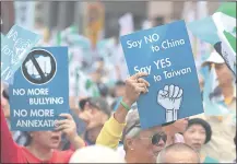  ??  ?? Manifestac­ión independen­tista en Taipéi. (EFE)