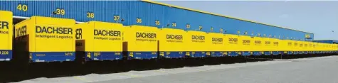  ?? Foto: Dachser Group ?? Diese gelb-blauen Lkws sind bekannt. Der Dachser-Konzern sitzt in Kempten und ist eines der führenden Logistikun­ternehmen Europas.