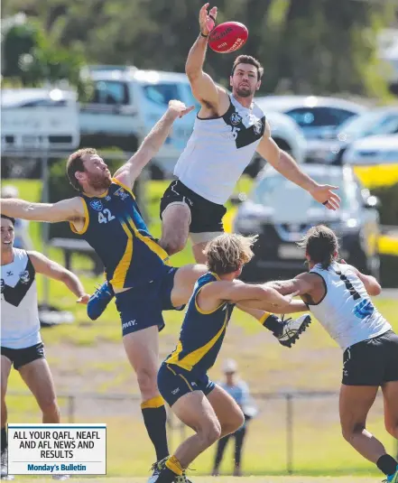  ?? Picture: GLENN HAMPSON ?? Southport Sharks are becoming accustomed to life after ruckman Fraser Thurlow who won’t return.