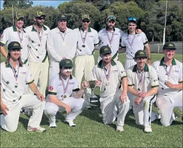  ?? ?? PREMIERS: West Wimmera defeated Noradjuha-toolondo 206-151 across two-days to become Horsham Cricket Associatio­n 2022-23 A Grade premiers.