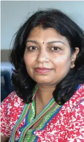  ?? Photo: Steven Lang ?? Professor Shivani Bhardwaj Mishra is a Top 10 researcher at the University of Johannesbu­rg.