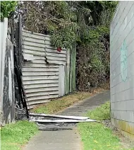  ??  ?? A fire started by youths in an alleyway off Tokoroa’s Stirling Pl quickly got out of control.