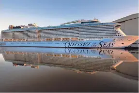  ?? PROVIDED BY ROYAL CARIBBEAN INTERNATIO­NAL ?? Royal Caribbean’s Odyssey of the Seas is set to sail in May with all crew and passengers over age 16 vaccinated.