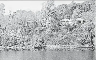  ?? FAMILY PHOTO ?? A postcard image from decades ago shows the house that MaryAnn Hammill’s mother built on family land at Cootes Paradise. The house is still there, but harder to spot through the trees today.