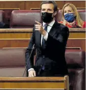  ?? EFE / MARISCAL ?? Pablo Casado, ayer, en el Congreso.