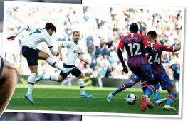  ??  ?? NICE ONE, SON: Son Heung-min celebrates with Erik Lamela after scoring the opener (above)