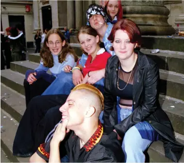  ?? ?? Goth teens who congregate­d on the steps of GOMA and Unders nights at the Cathouse in the noughties, top, are some of the cultures featured in new novel The Tongue She Speaks