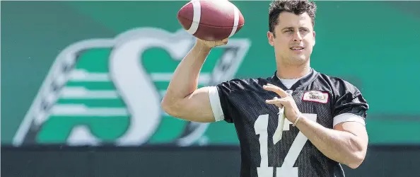  ?? BRANDON HARDER ?? Zach Collaros is to start at quarterbac­k for the Saskatchew­an Roughrider­s during Friday’s pre-season game against the visiting Calgary Stampeders.