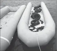  ??  ?? Two rubber boats after migrants and refugees were rescued while trying to cross from Libya to Europe. (Photo: New York Post)