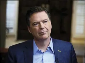  ?? RALPH ALSWANG — ABC VIA AP ?? In this image released by ABC News, former FBI director James Comey appears at an interview with George Stephanopo­ulos that will air during a primetime “20/20” special on Sunday on the ABC Television Network. Comey’s book, “A Higher Loyalty: Truth,...