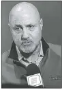  ?? AP/MATT YORK ?? Washington Nationals general manager Mike Rizzo speaks during a media availabili­ty during the Major League Baseball general managers annual meetings Tuesday in Scottsdale, Ariz.