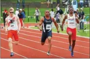  ?? PHOTO COURTESY PENN STATE ATHLETICS ?? Penn State’s Xavier Smith (Daniel Boone) runs to a second place finish in the men’s 100 meter dash final at the 2017 Big Ten Outdoor Track & Field Championsh­ips on May 14, 2017.