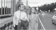  ??  ?? Gosling and Adams in a scene from ‘La La Land’.