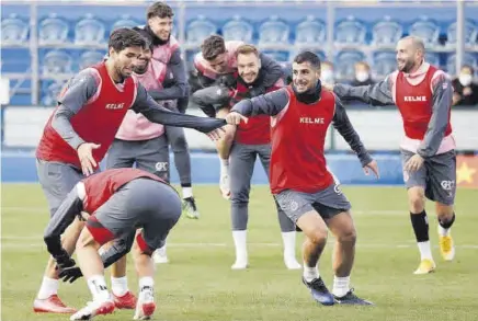  ?? RCDE ?? El Espanyol volvió al trabajo después de unos días de vacaciones con ocasión de las Fiestas Navideñas
//