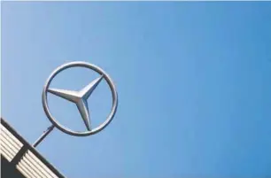  ?? Belgium. – REUTERSPIC ?? The Mercedes-Benz logo is seen outside a car dealership in Brussels,