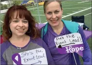  ?? COURTESY OF GINA HART ?? Euclid Relay for Life event leads are Kristina Hewis (left) and Julie Ann Yoe.