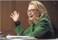  ?? JACK GRUBER, USA TODAY ?? Hillary Clinton answers questions months after the attack.