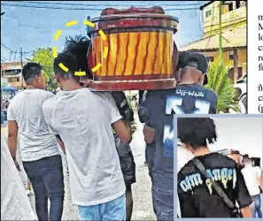  ?? Fotos: Cortesía ?? En redes sociales circularon imágenes del sepelio. En estas se observaba a Angulo.