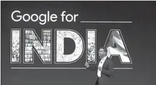  ?? FORTUNE ?? INOVASI: Rajan Anandan, vice president and managing director of Southeast Asia and India Google Inc, saat presentasi dalam event Google for India di New Delhi.