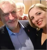  ??  ?? Speech: Mr Corbyn with a party activist