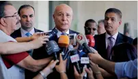  ?? Reuters ?? UN deputy special envoy for Syria Ramzy Ezzeldin Ramzy talks to press in Damascus on Saturday. —