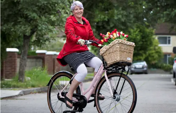  ??  ?? Astrid van Gelder-Fitzpatric­k, co-founder of The Dutch Bike Shop: ‘Dutch bikes are made to take the rough roads, potholes and the dirt on Irish roads.’