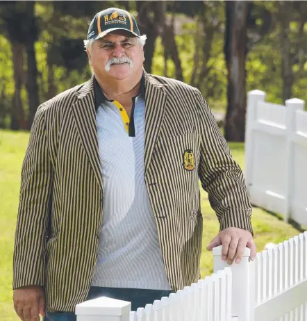  ?? Picture: STEVE HOLLAND ?? Grant Stanley still has the passion to drive Helensvale-Pacific Pines’ quest for a cricket premiershi­p.