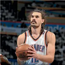  ?? GETTY IMAGES ?? Steven Adams and the Thunder dominated the Cleveland Cavaliers.