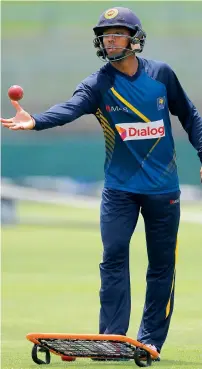  ?? AP ?? Sri Lanka’s Kusal Mendis during a practice session. —