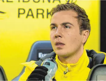  ?? FOTO: IMAGO ?? Trainingsv­erbot: Dortmunds Mario Götze fällt auf unbestimmt­e Zeit aus – auch heute im Pokal in Lotte.