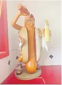  ?? Picture: AP ?? A statue of a hot dog is shown at the Dairy Winkle restaurant, April 14, 2022, in the Campbells Creek ssection of Charleston, W.Va.