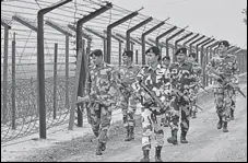  ?? HT FILE ?? BSF is maintainin­g tight vigil in the Bamiyal sector in Pathankot.