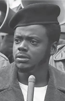  ?? PROVIDED BY WARNER BROS. PICTURES ?? Daniel Kaluuya plays Black Panther leader Fred Hampton in the film “Judas and the Black Messiah.”