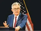  ?? Michael Reynolds EPA/Shuttersto­ck ?? FED CHAIRMAN Jerome H. Powell said, “We believe that monetary policy is in a good place.”