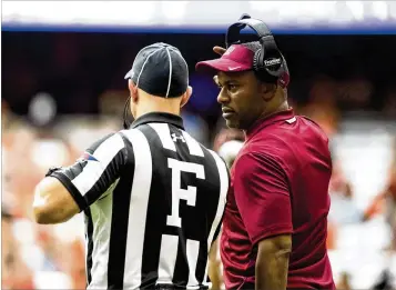  ?? BRETT CARLSEN/GETTY IMAGES ?? Coach Willie Taggart laid much of the blame for Florida State’s 30-7 loss to Syracuse at the feet of his offensive line. Those players, however, had nothing to do with his critical coaching blunders.