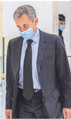  ?? FOTO: SADAK SOUICI/DPA ?? Nicolas Sarkozy, der von 2007 bis 2012 im Élyséepala­st regierte, hat die gegen ihn erhobenen Vorwürfe vor Gericht bestritten.