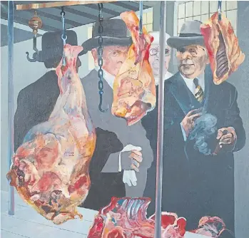  ?? PABLO MESSIL ?? “Carne de primera N° 1”, 1972. Acrílico sobre tela, 150 x 150 cm.