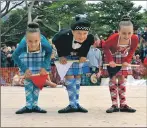  ??  ?? Winners of the Under-13s Highland Dancing competitio­n take a bow.