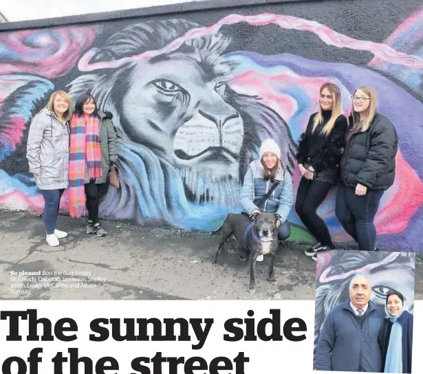  ??  ?? So pleased Boo the dog, Lesley McCready, Deborah Jamieson, Shelley smith, Lesley McCarthy and Alison Ramsay
Takeaway owners
Mr and Mrs Ram