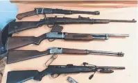  ??  ?? Weapons seized in the Cassowary Coast operation.