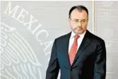  ?? candidote. JAVIER GARCÍA ?? Luis Videgaray, quien defiende a su