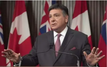  ?? FRANK GUNN/THE CANADIAN PRESS FILE PHOTO ?? “A balanced budget means there will be new investment­s, important investment­s,” Charles Sousa said.