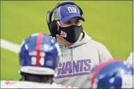  ?? Ashley Landis / Associated Press ?? Giants coach Joe Judge during an Oct. 4 game against the Rams in Inglewood, Calif.