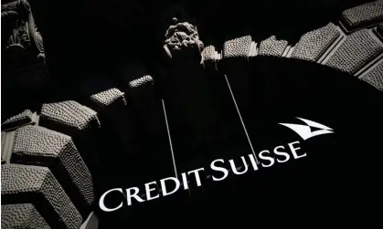  ?? Photograph: Fabrice Coffrini/AFP/Getty Images ?? Credit Suisse sign at its headquarte­rs in Zurich. The bank recently reported its worst full-year loss since the 2008 financial crash.