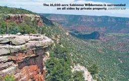  ?? IMAGE VIA TWITTER ?? Interior Secretary Ryan Zinke headlocks New Mexico Sens. Tom Udall and Martin Heinrich in photos Zinke shared on Twitter. The trio took a horseback ride in the Sabinoso Wilderness on Saturday as part of Zinke’s review of national monuments.