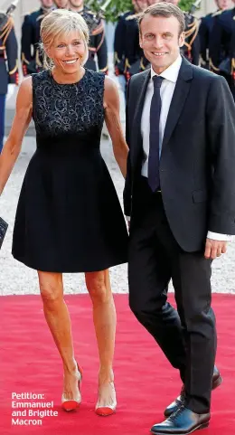  ??  ?? Petition: Emmanuel and Brigitte Macron