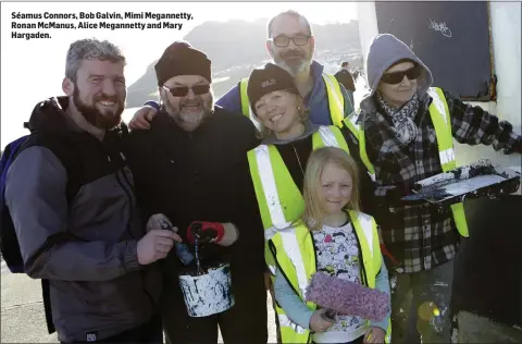  ??  ?? Séamus Connors, Bob Galvin, Mimi Megannetty, Ronan McManus, Alice Megannetty and Mary Hargaden.