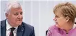  ?? FOTO: DPA ?? CSU-Chef Seehofer und Kanzlerin Merkel im Februar in München.