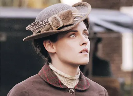  ?? MONGREL MEDIA ?? Kristen Stewart stars as a maid in the Borden house in the new movie Lizzie.