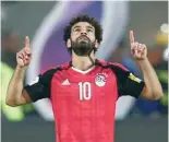  ?? — Reuters ?? Egypt’s Mohamed Salah celebrates scoring a goal against Congo at Borg El Arab Stadium in Alexandria, Egypt.